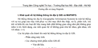 Hướng dẫn cách sử dụng mapinfo